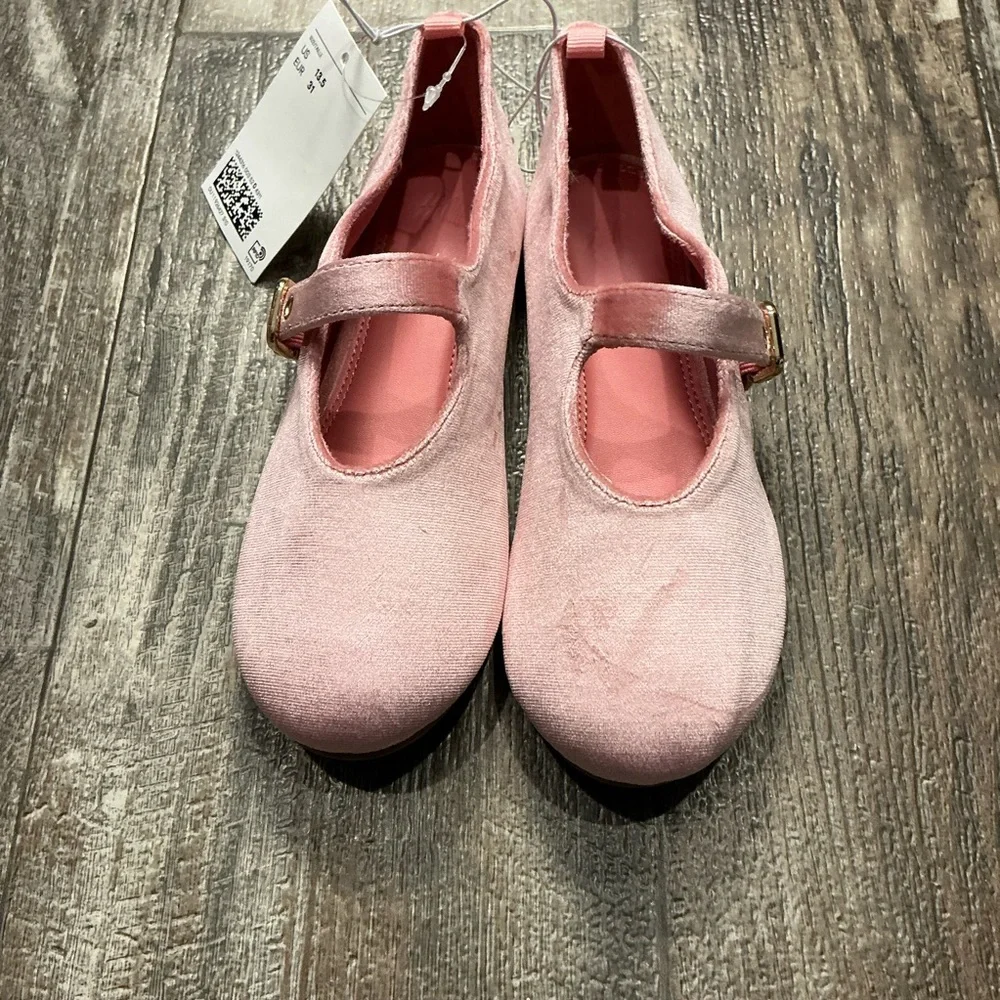 H&M Light Pink Velvet Mary Jane Shoes for Kids Size 13.5 - Picture 12 of 12